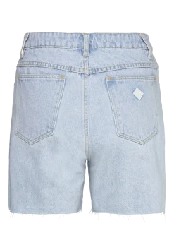 A CLAUDIA CUT OFF BLEACHED STONE - Denimshorts