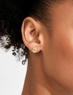 AIR earrings gold-plated - Ørestikker