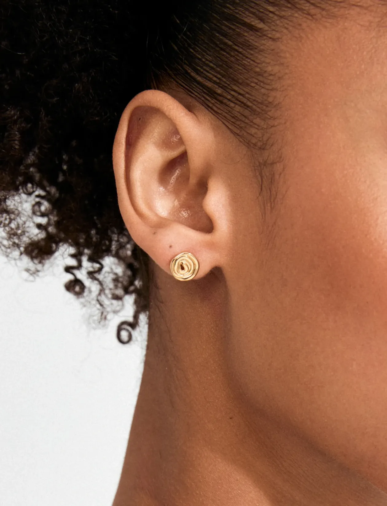 AIR earrings gold-plated - Ørestikker