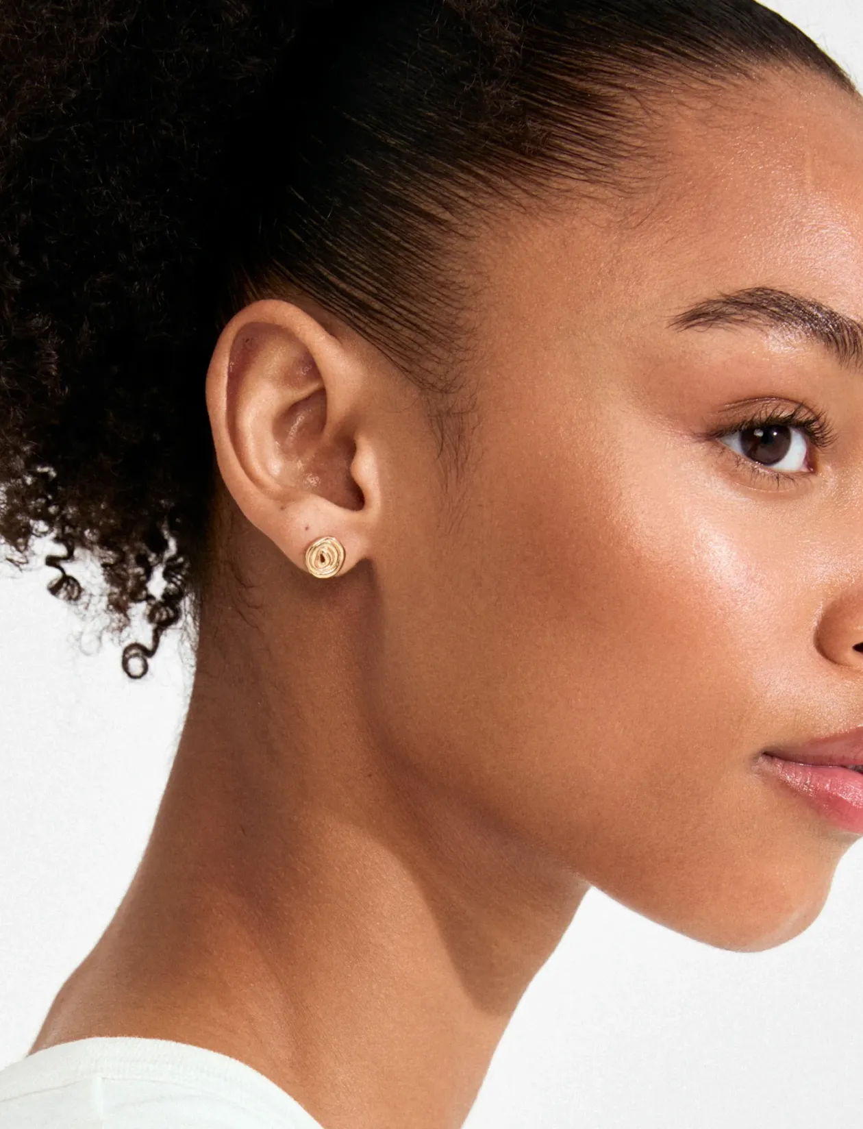 AIR earrings gold-plated - Ørestikker