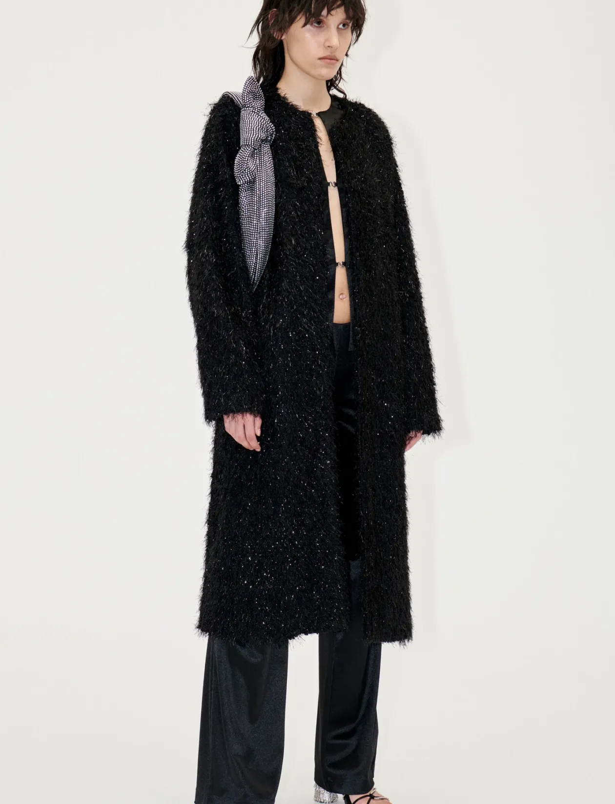 Alec, 1982 Knitted Fluffy Lurex - Lette frakker