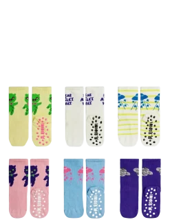 Alien 6-pack anti-slip socks - Skridsikre sokker