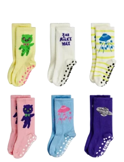Alien 6-pack anti-slip socks - Skridsikre sokker