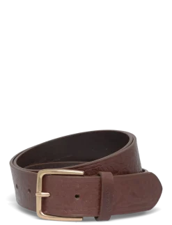 ALLOVER PATTERNED LEATHER BELT - Bælter
