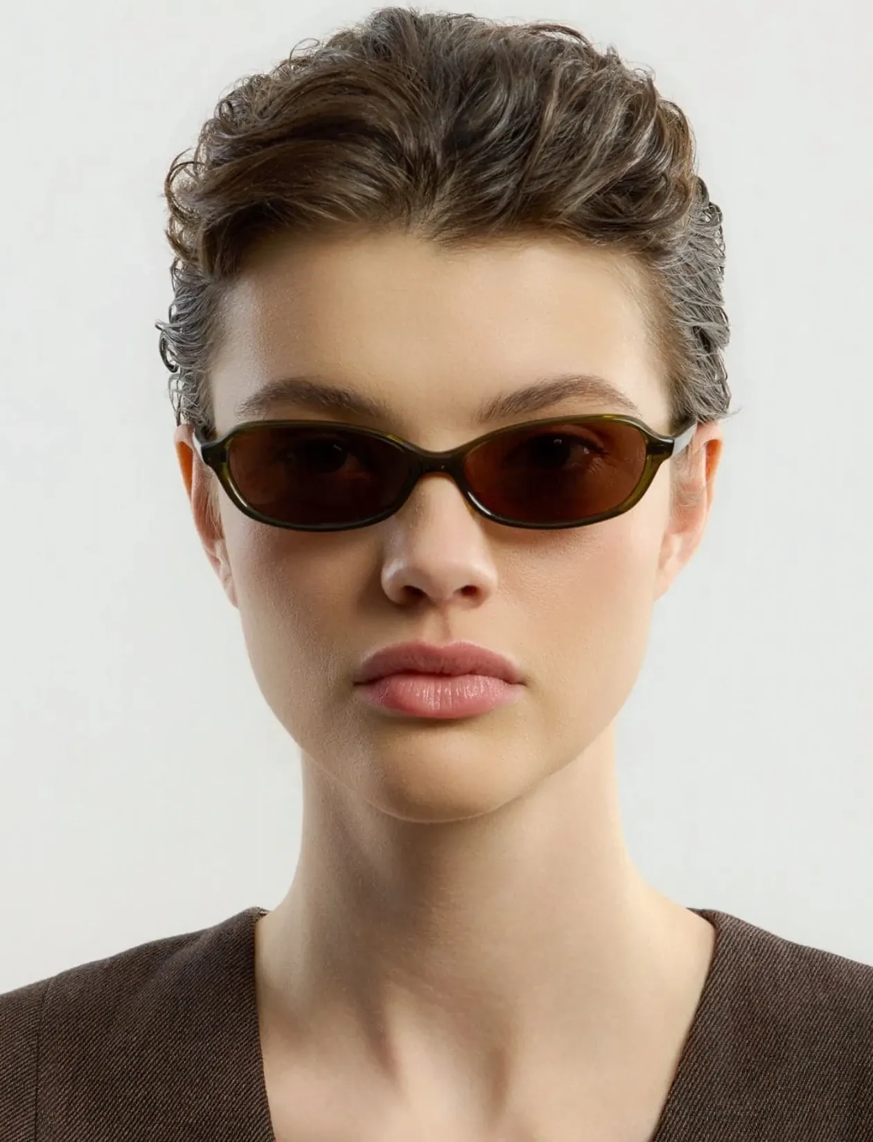 Ana Olive Brown - Cat-Eye
