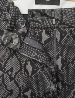Angelie 606 Dark Grey Snake - Bukser med lige ben
