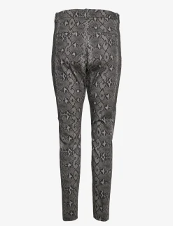 Angelie 606 Dark Grey Snake - Bukser med lige ben