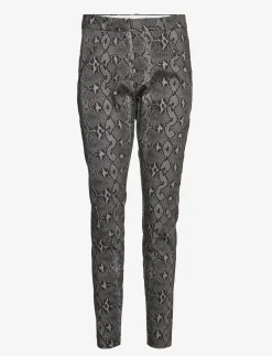 Angelie 606 Dark Grey Snake - Bukser med lige ben