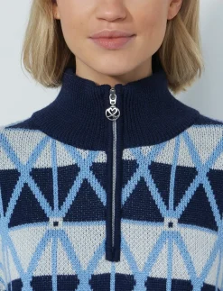 Argyle Half neck Pullover lined - Strik