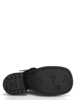 Aroa Brushed Grey Buckled Mules - Mules med hæle