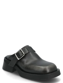 Aroa Brushed Grey Buckled Mules - Mules med hæle