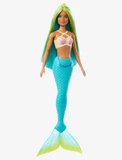A Touch of Magic Mermaid Doll with Green & Blue Hair, Blue Tail - Dukker