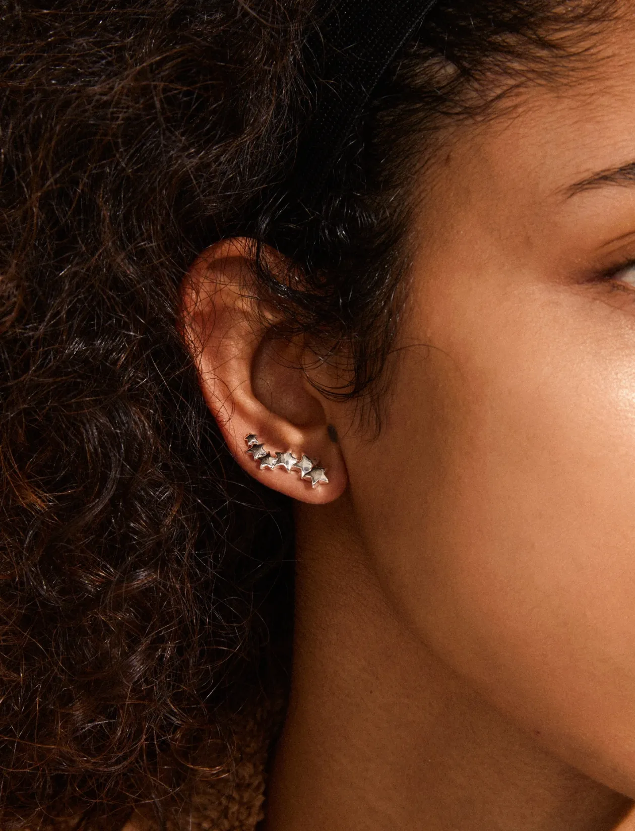 AVA recycled star earrings - Ørestikker