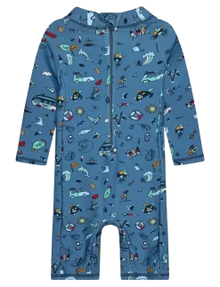 Baby Suit L/S, AOP - UPF 60 - Badedragter