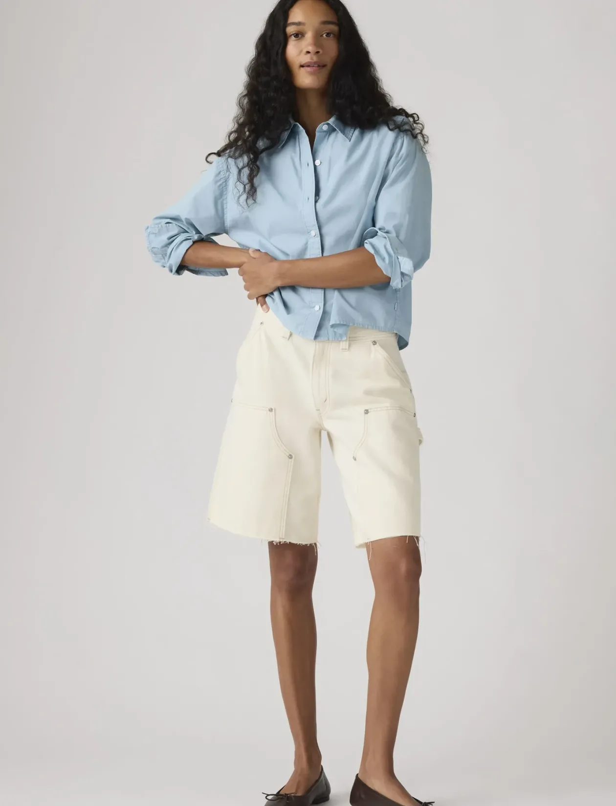 BAGGY DAD UTILITY SHORT YEAH N - Denim shorts