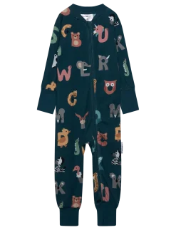 Bamboo Two Way Zip Pyjamas - One-sie