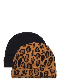 Basic leopard baby beanie 2-pack - Huer