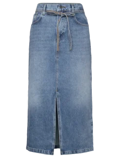 Ben - Blue Soft Denim - Midinederdele