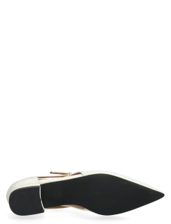 BIABARI Cut Out Pointy Flat Faux Leather - Ballerinaer