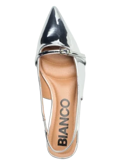 BIABARI Pointy Flat Slingback Faux Leather - Flade slingbacks