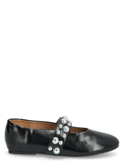 BIALUNA Studded Ballet Flat Faux Leather - Ballerinaer