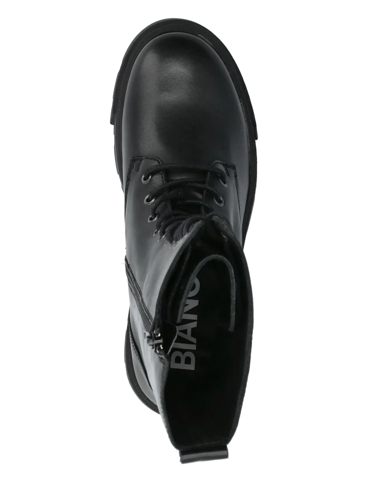 BIAMIA Lace Up Boot Smooth Leather - Snørestøvler