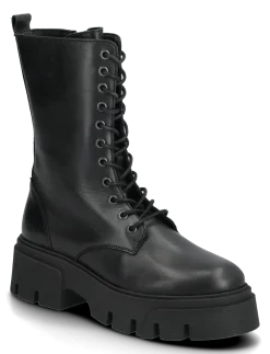 BIAMIA Lace Up Boot Smooth Leather - Snørestøvler