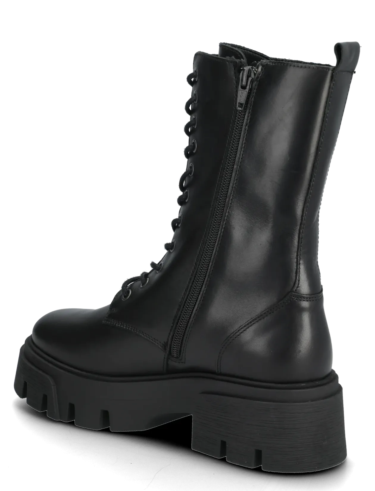 BIAMIA Lace Up Boot Smooth Leather - Snørestøvler