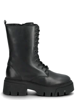 BIAMIA Lace Up Boot Smooth Leather - Snørestøvler