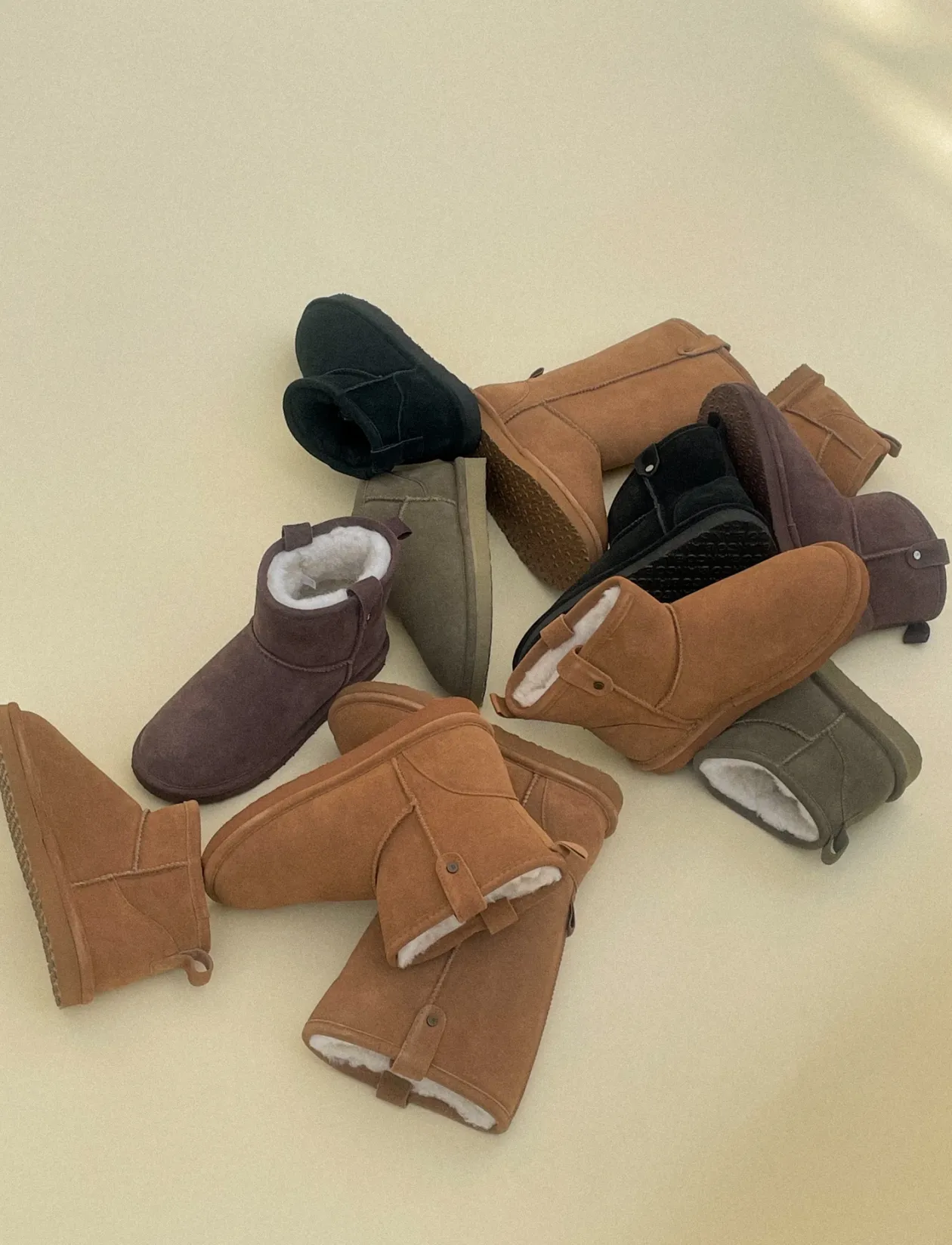 BIASNOW Ankle Boot Suede - Bamsestøvler