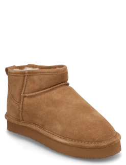 BIASNOW Flatform Ankle Boot Suede - Bamsestøvler