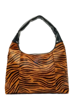 Big Dandy Stripes Deluxe Dark Brown - Top handle tasker