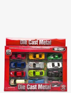 BIL METALL 12 ST 7,5 cm - Legetøjsbiler