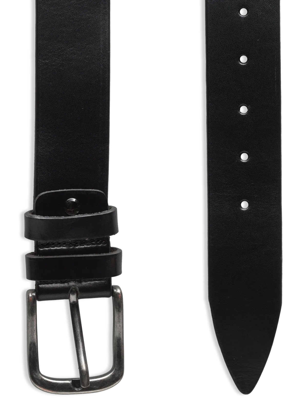 Black Full Grain Leather Belt - Bælter