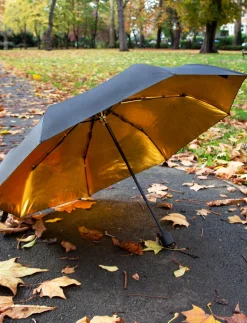 Black & Gold Umbrella - Paraplyer