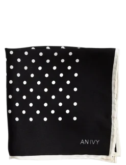 Black White Polka Dot Silk Pocket - Lommekluder