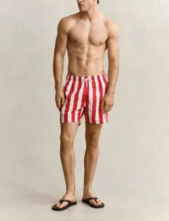 BLOCK STRIPED SWIM SHORTS - Badebukser