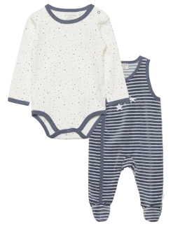 Body LS w.Romper - Sæt med body