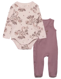 Body LS w.Romper - Sæt med body