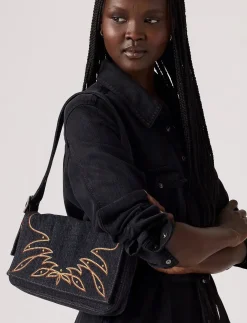 BRANNAN SHOULDER BAG BLACK DAR - Top handle tasker