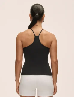 Built-In-Bra Halterneck Tank - Tanktops