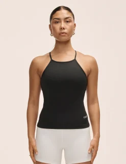 Built-In-Bra Halterneck Tank - Tanktops