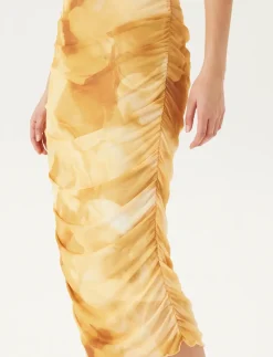Butterfly Sleeve Mesh Ankle Dress - Maxikjoler