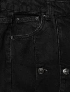 BUTTON DETAIL WIDE JEANS - Brede jeans
