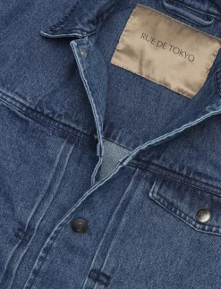 CADE WASHED INDIGO DENIM - Denimjakker