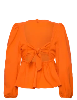 Carrie LS Bow Blouse - Langærmede bluser