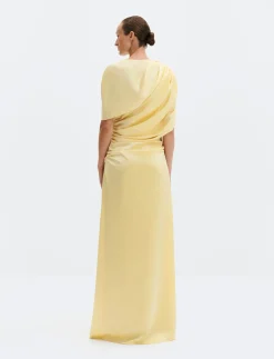 Cassia Draped Fitted Maxi Dress - Maxikjoler
