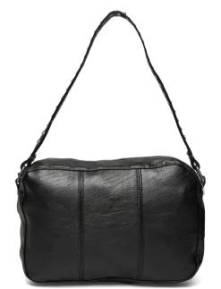 Celina Bag Black Leather Look - Skuldertasker