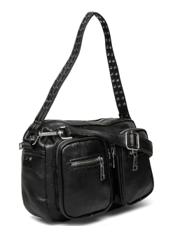 Celina Bag Black Leather Look - Skuldertasker
