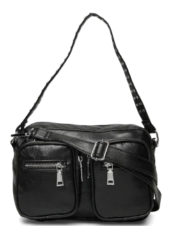 Celina Bag Black Leather Look - Skuldertasker